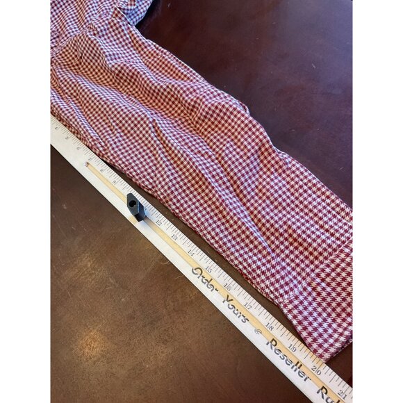 Mens Eddie Bauer AKA Red & White Checkered Cotton Shirt XL Long Sleeve Button-Up - Picture 7 of 8